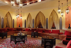 Luxury lobby lounge at Pullman ZamZam Makkah 5 star Umrah hotel